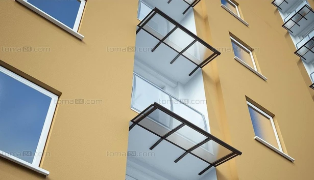 Zastřešení balkónu 100cmx57cm
